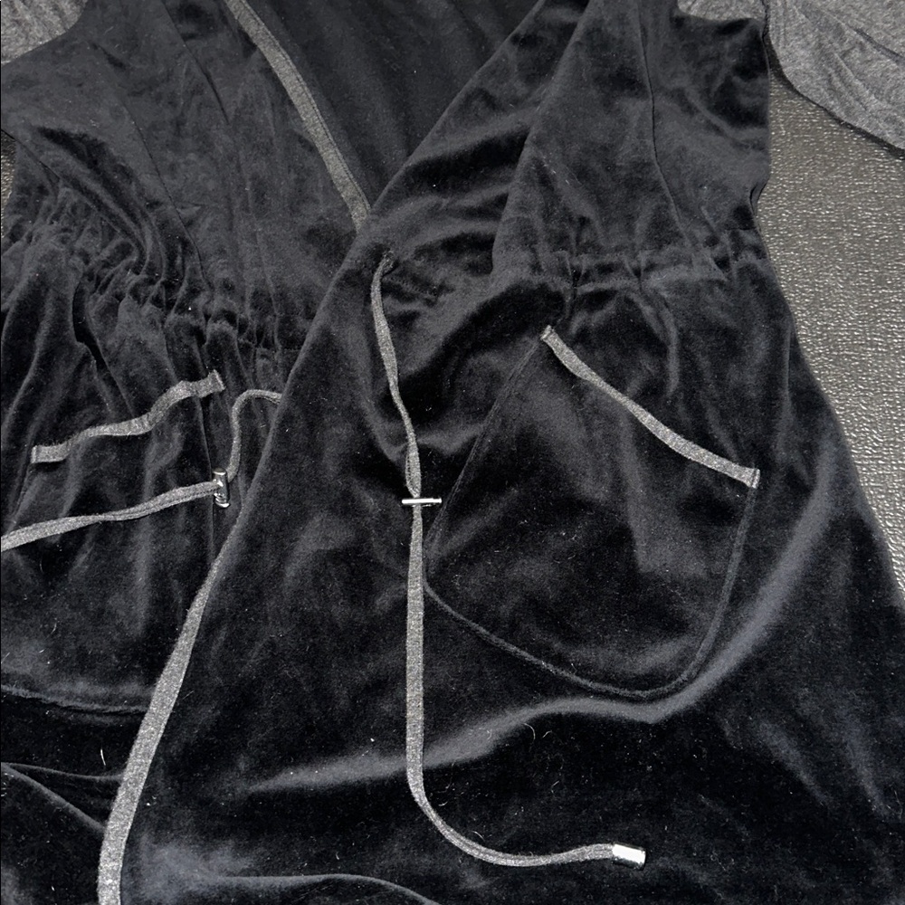 Zenergy by Chicos Black Hooded Open Cardigan size 3 - Picture 5 of 8